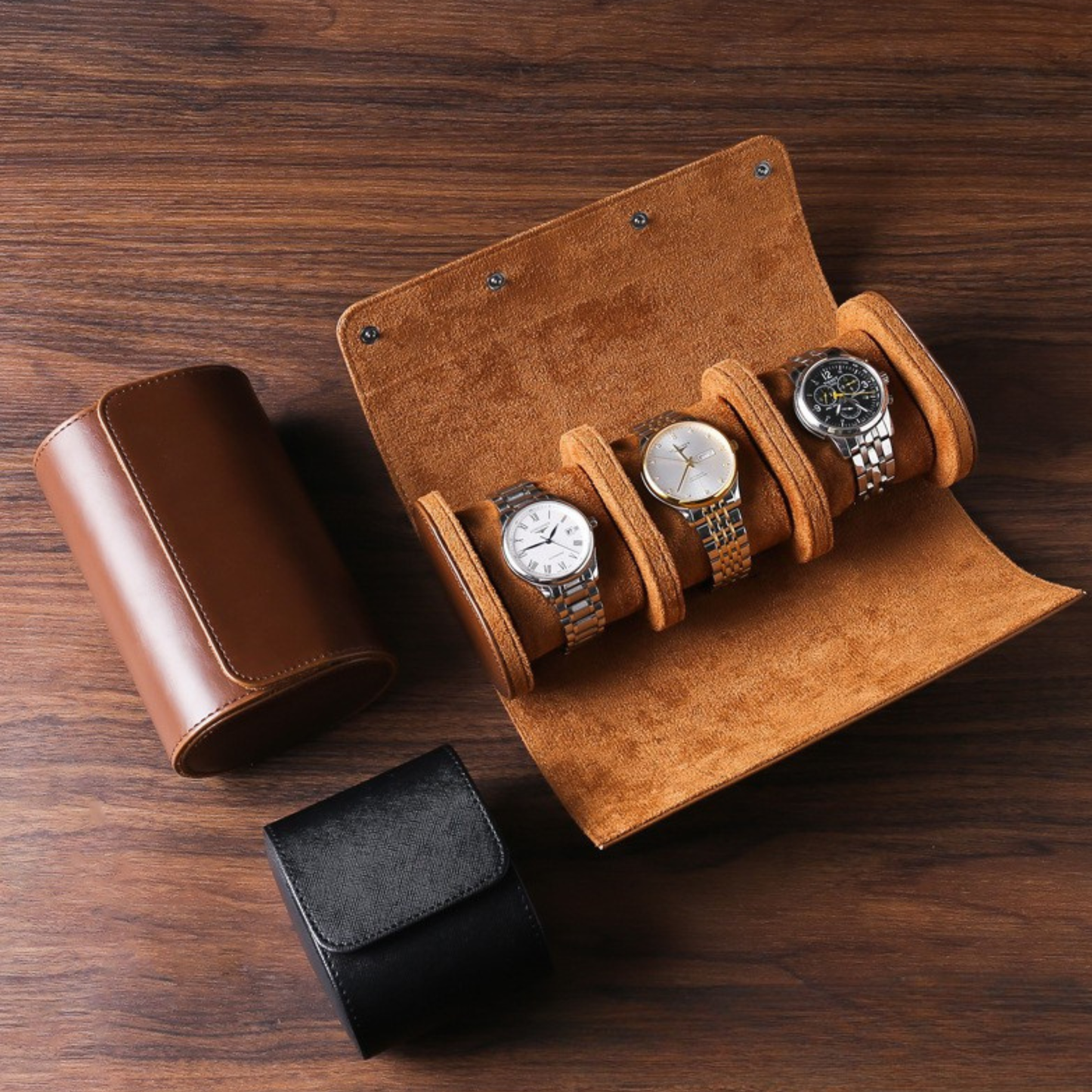 PREMIUM TRAVEL WATCH CASE - BLACK