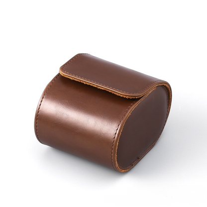PREMIUM TRAVEL WATCH CASE - BROWN
