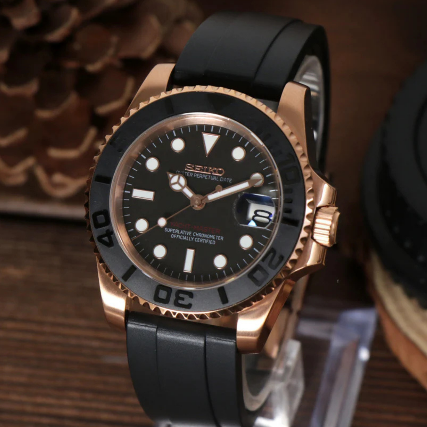 SEIKOMARINER | ROSE GOLD - BLACK
